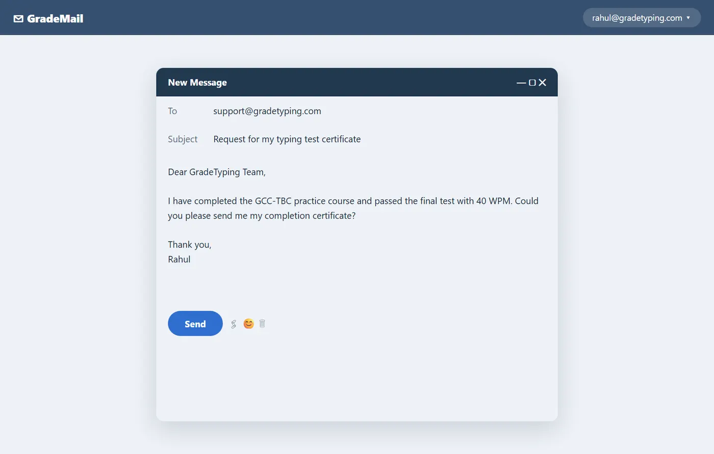 Composing an email